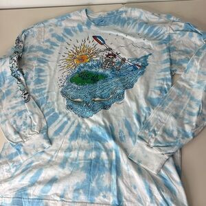 Teton long sleeve shirt tie dye skeleton